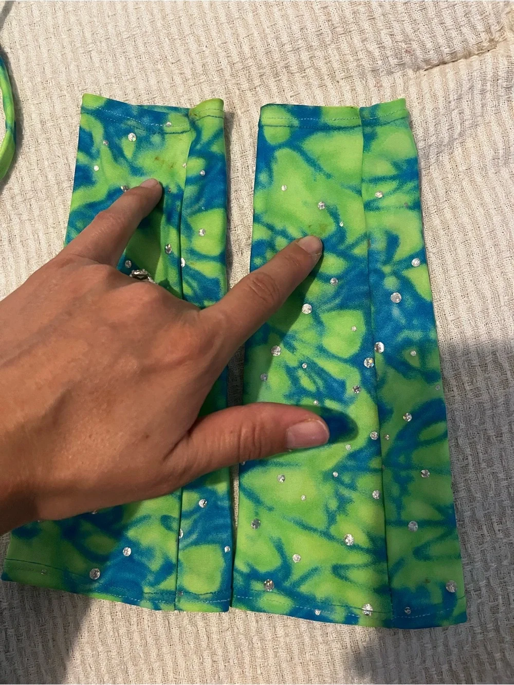 Neon Green & Teal Rave outfit